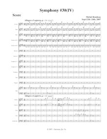 Partition I, Allegro e Legierro, Symphony No.30, A major, Rondeau, Michel