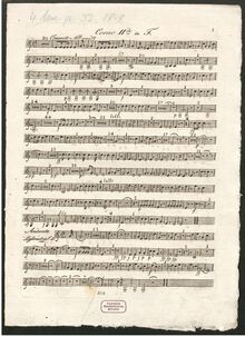 Partition cor 2, Concerto pour le Violon Principale avec Accompagnement de 2 Violons, Alto, Basse, flûte, 2 Hautbois, 2 Bassons & 2 Cors