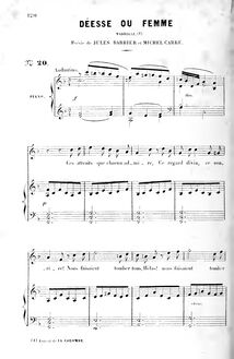 Partition complète (F major: haut voix et piano), La colombe