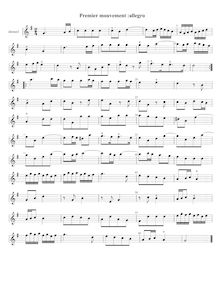 Partition , Allegro - hautbois 1, 6 Trio sonates, G major, Boismortier, Joseph Bodin de
