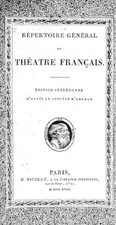 Répertoire général du théâtre français.... Théâtre du premier ordre. Th. Corneille