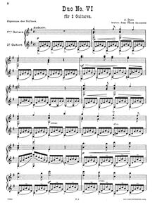 Partition complète, Duo No.6, E minor, Darr, Adam