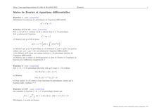 Sujet : Analyse, Séries de Fourier, Séries de Fourier et équations différentielles