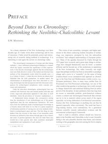 Preface. Beyond Dates to Chronology : Rethinking the Neolithic-Chalcolithic Levant - article ; n°1 ; vol.33, pg 5-10