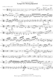 Partition viole de gambe 2, Largo en F major, F major, Schissel, Eric