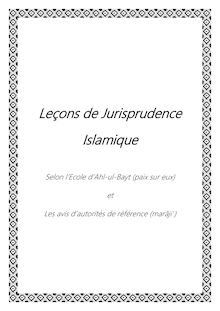 Leçons de Jurisprudence islamique