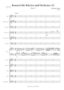 Partition , Allegro, Piano Concerto No.5 en B minor, B minor, Junck, Christian