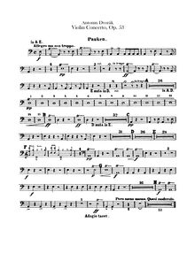 Partition timbales, violon Concerto, Koncert pro housle a orchestr