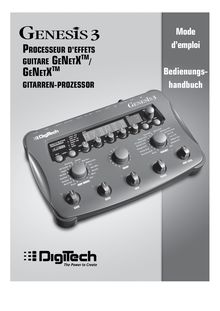 Notice Instruments de musique DigiTech  Genesis 3