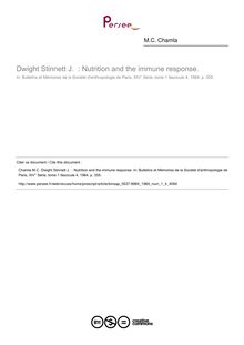 Dwight Stinnett J.  : Nutrition and the immune response.  ; n°4 ; vol.1, pg 355-355