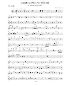 Partition violons II, Symphony No.4  Pastorale , Symphony on Canadian Folk Themes par Michel Rondeau