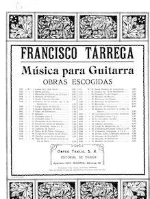 Partition complète, Estudio en Forma de Minuetto, Tárrega, Francisco