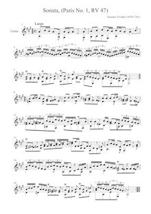 Partition complète (A major), violoncelle Sonata en B-flat major, RV 47