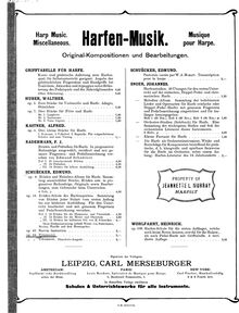 Partition harpe score, Traumerei, Op.44, A♭ Minor, Schuëcker, Edmund