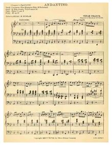 Partition complète, Andantino en G minor, Franck, César par César Franck