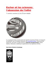 Escher et les sciences: l obsession de l infini