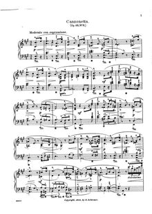 Partition No. 2 Canzonetta, Alla Marcia, Canzonetta und Scherzo