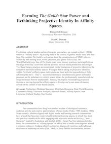 Forming The Guild : Star Power and Rethinking Projective Identity In ...