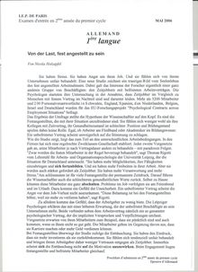 IEPP allemand lv1 2006 bac+1 admission en deuxieme annee du premier cycle