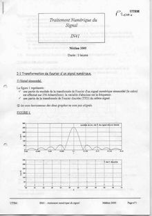 UTBM analyse et traitement du signal 2000 gi in41 genie informatique semestre 2 partiel