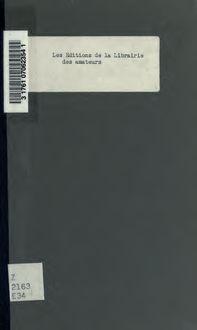 Les Editions de la Librairie des amateurs: mosaïque littéraire. Par Mme Commanville [et al.]