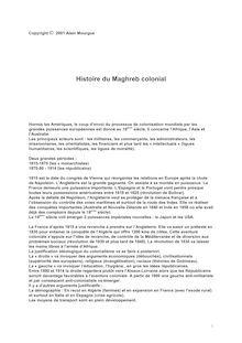 Histoire du Maghreb colonial