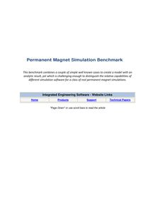 Permanent Magnet Simulation Benchmark