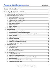 Quality Raters Google Guidelines V5.0