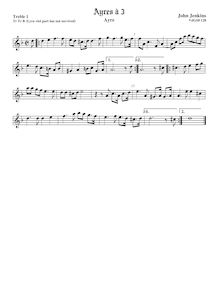 Partition viole de gambe aigue 1, Airs pour 3 violes de gambe avec Lyra viole de gambe et clavecin par John Jenkins
