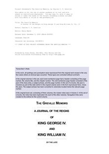 The Greville Memoirs - A Journal of the Reigns of King George IV and King William IV, Vol. II