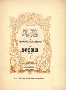 Partition couverture couleur, Walzer-Märchen, Op.54, Schütt, Eduard