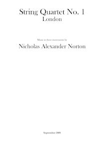 Partition complète, corde quatuor No. 1, London, Norton, Nick