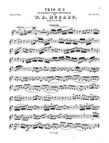 Partition de violon, Piano Trio, Piano Trio No.2, G major