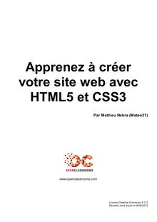 Apprenez à créer votre site web avec HTML5 et CSS3