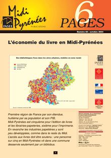 L économie du livre en Midi-Pyrénées