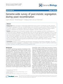 Genome-wide survey of post-meiotic segregation during yeast recombination