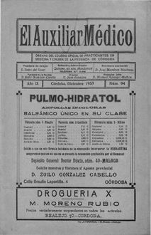 El Auxiliar Médico: revista mensual profesional, n. 094 (1933)