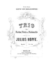 Partition violon, corde Trio, G Minor, Hopfe, Heinrich Julius