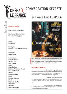 Conversation secrète de Coppola Francis Ford
