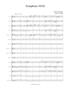 Partition , Adagio - Allegro, Symphony No.23, F major, Rondeau, Michel