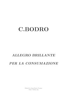 Partition complète, Allegro brillante per la consumazione, D major