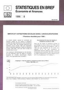 Impôts et cotisations sociales dans l Union européenne 1995