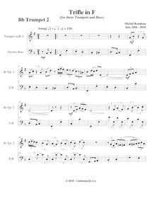 Partition trompette 2 (B♭)/basse, Trifle en F major, F major, Rondeau, Michel