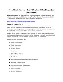 Pressplay 2 Review and Pressplay 2 (EXCLUSIVE) bonuses pack