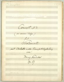 Partition complète et , partie (version 1), Concert No.1 E-moll für Violoncell, Op.57