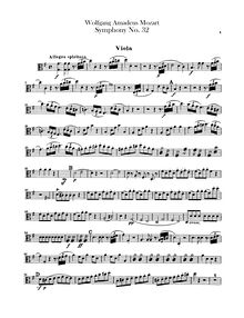 Partition altos, Symphony No.32, Overture, G major, Mozart, Wolfgang Amadeus par Wolfgang Amadeus Mozart