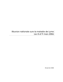Réunion nationale sure la maladie de Lyme
