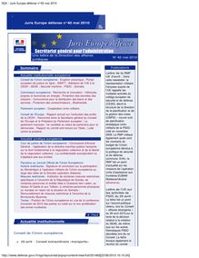 SGA - Juris Europe défense n°40 mai 2010