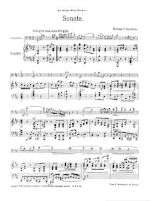 Partition de piano et partition de violoncelle, violoncelle Sonata par William Yeates Hurlstone
