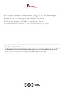 U. Magnus, wiener Un-Kaufrecht (cisg), In J. Von Staudinger, Kommentar zum Burgerlichen Gesetzbuch mit Einfiihrungsgesetz und Nebengesetzen, 2e éd - note biblio ; n°4 ; vol.52, pg 990-991